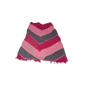 Girls R&R Pink Gray Striped Corduroy Mini Skirt Juniors 5